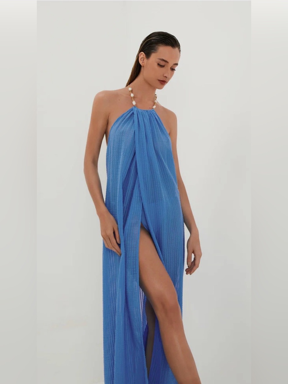 Vix Paula Hermanny Halter Backless Cover Up Dress
